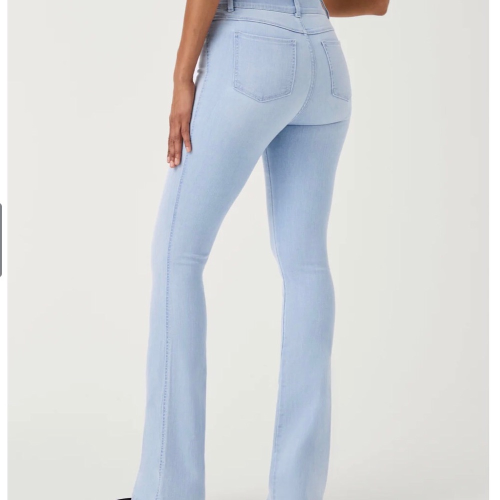 HP-PANK FLARE RETRO-INSPIRED JEAN WASH/STRETCH HIGH RISE TUMMY SHAPING DENIM/SZM - Picture 9 of 15